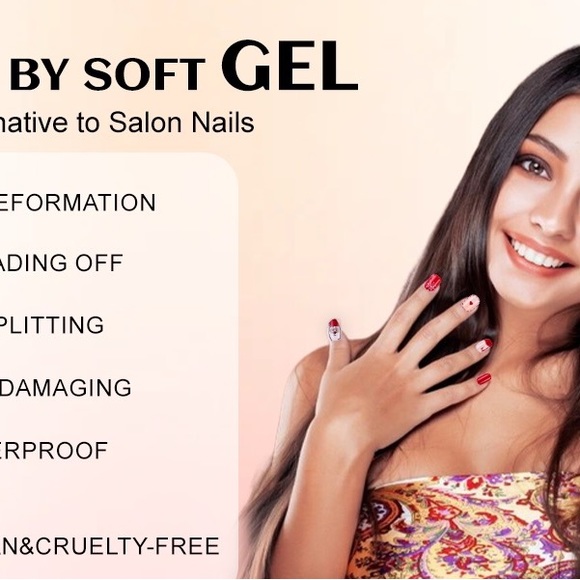 Christmas Short Press On/Glue Nails, 24pcs Square Fake Nails Full Cover Natural - Picture 8 of 11